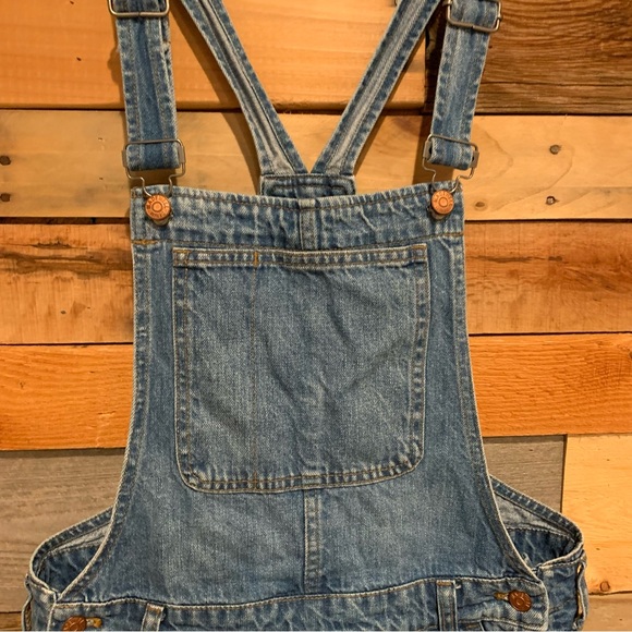Madewell Adirondack Short Overalls Raw Hem In Dawkins Wash Size M - Picture 7 of 14